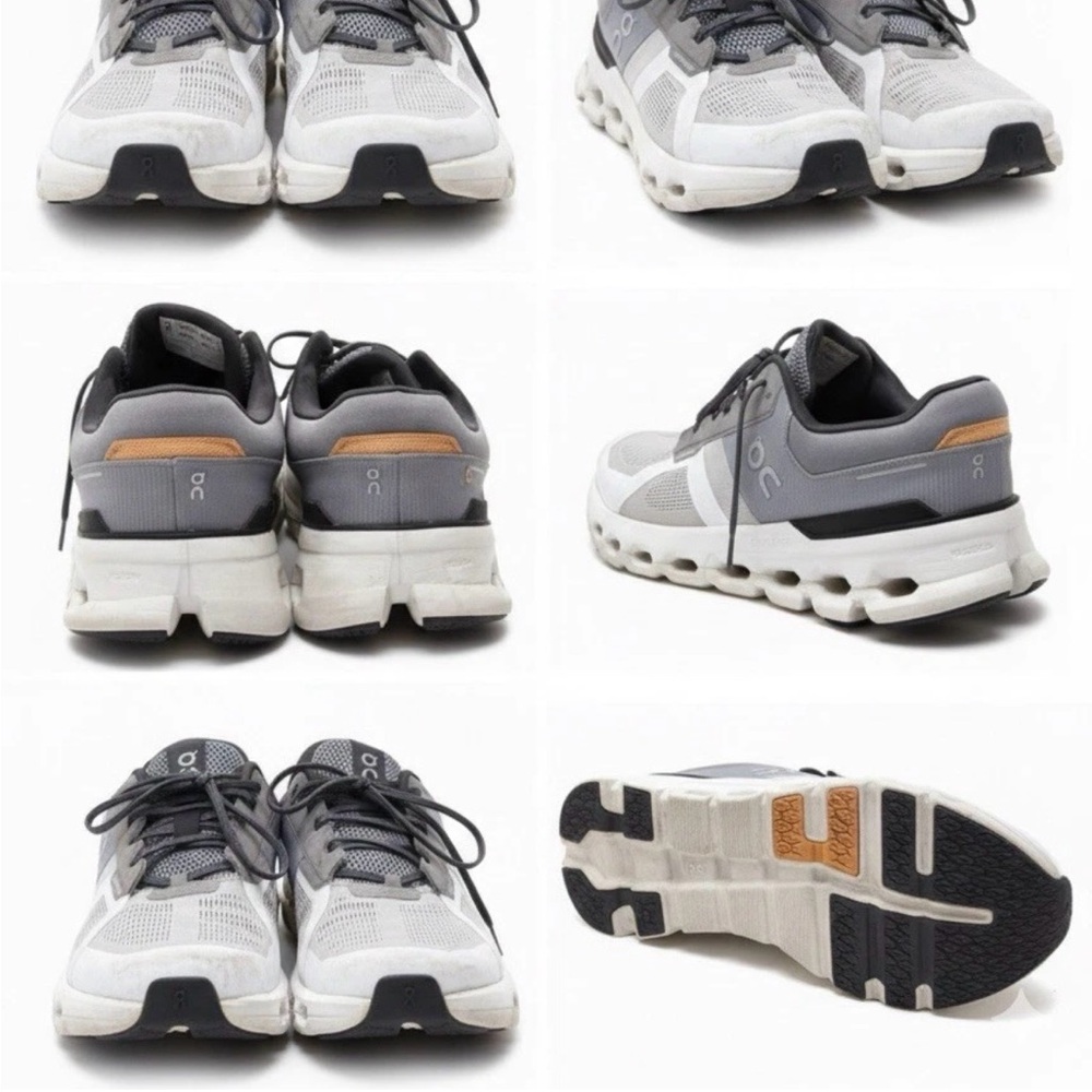 On Running Men's White and Gray Sneakers